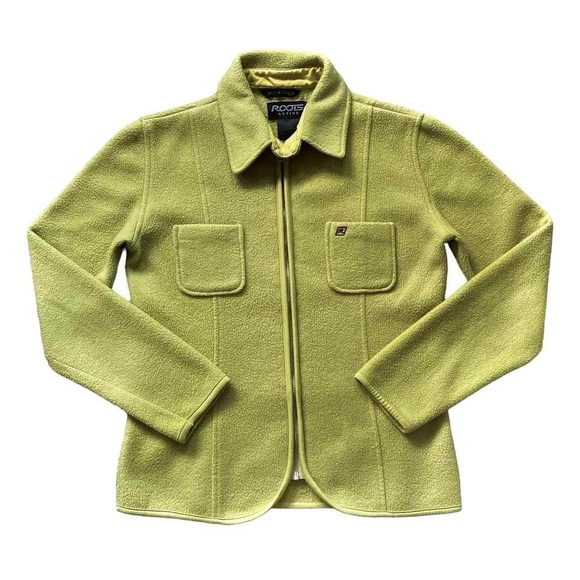 Roots Tops - Vintage 90s Roots Pear Green Fleece Zip Up 🍐